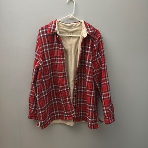L.L. Bean fleeced lined flannel